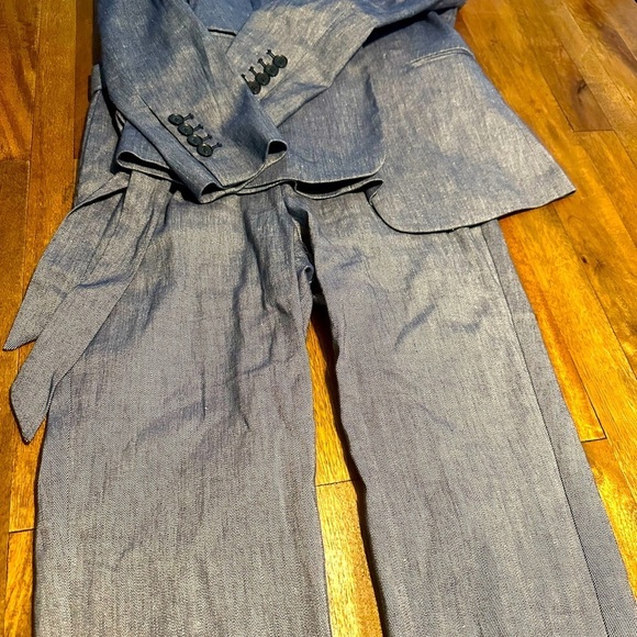 Express chambray pant suit jacket size 2 pants are size 0 excellent condition ! - Picture 6 of 8